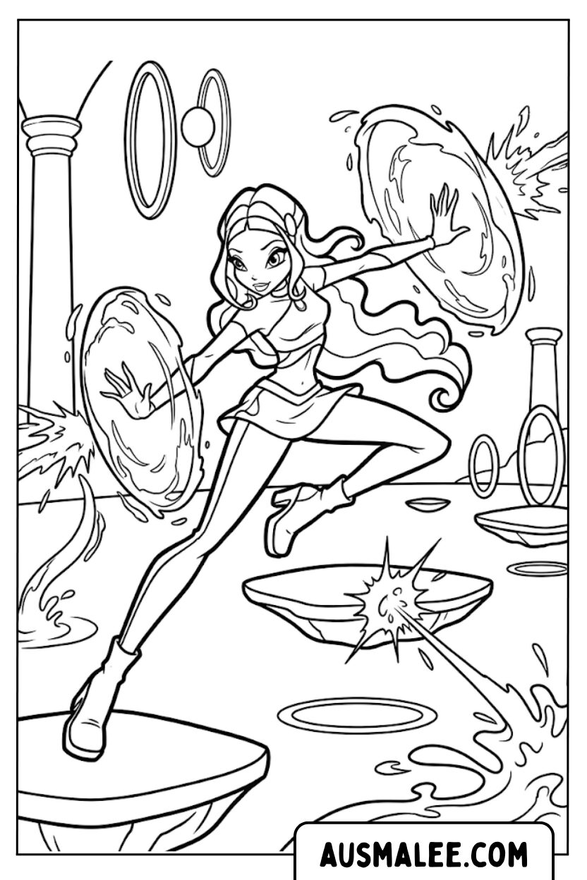 Winx Layla Watermagie kleurplaten