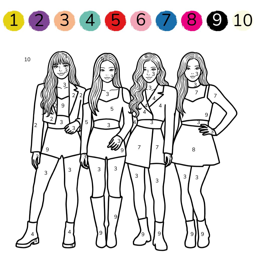 Page de coloriage Blackpink