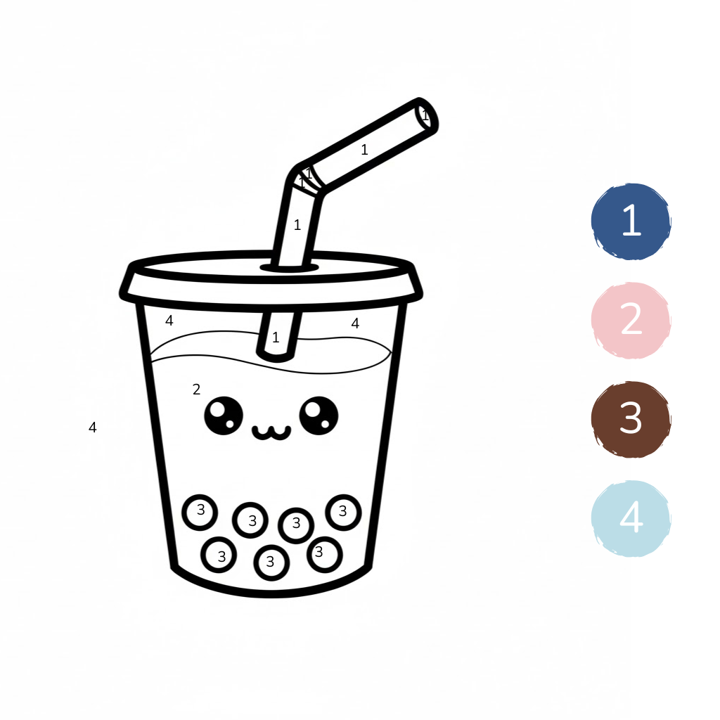 Bubble tea om in te kleuren
