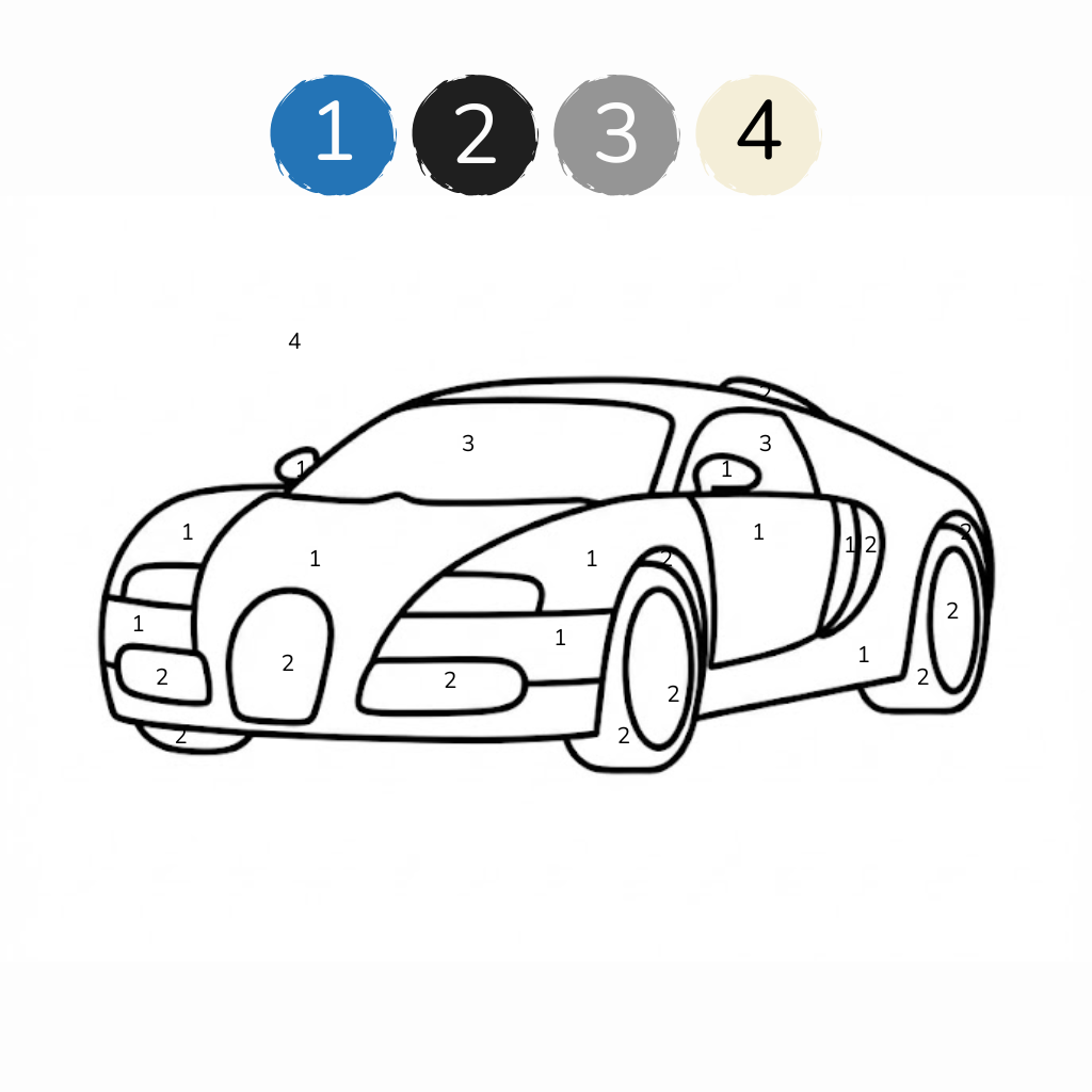 Bugatti zum Ausmalen