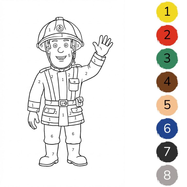 16 Vorlagen für ein cooles Feuerwehrmann Sam Ausmalbild