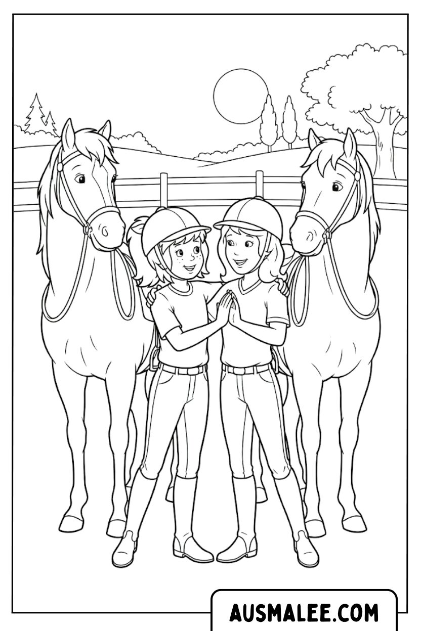 Coloriages Bibi et Tina meilleures amies