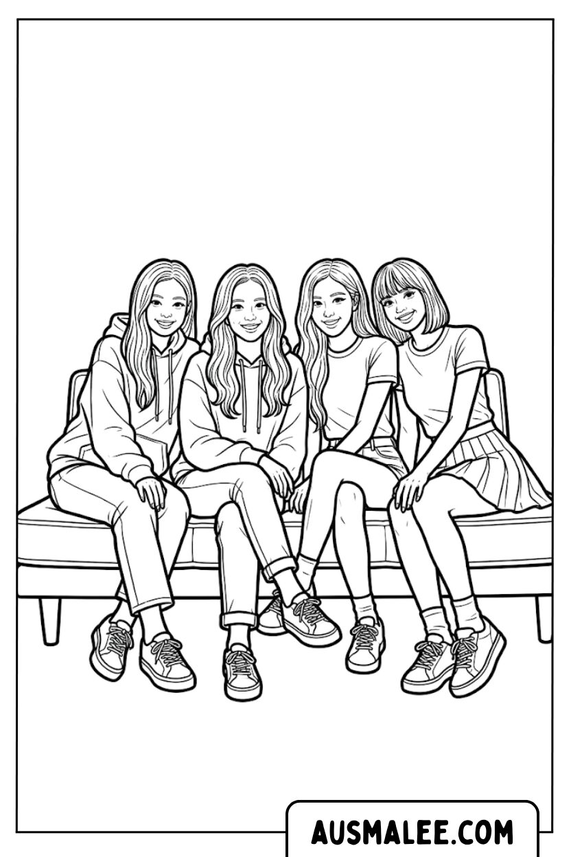 Coloriages Blackpink, activités de loisirs