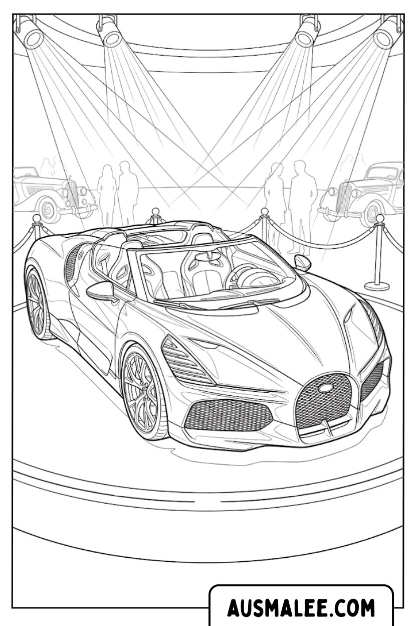 Malvorlagen Bugatti Mistral Showroom