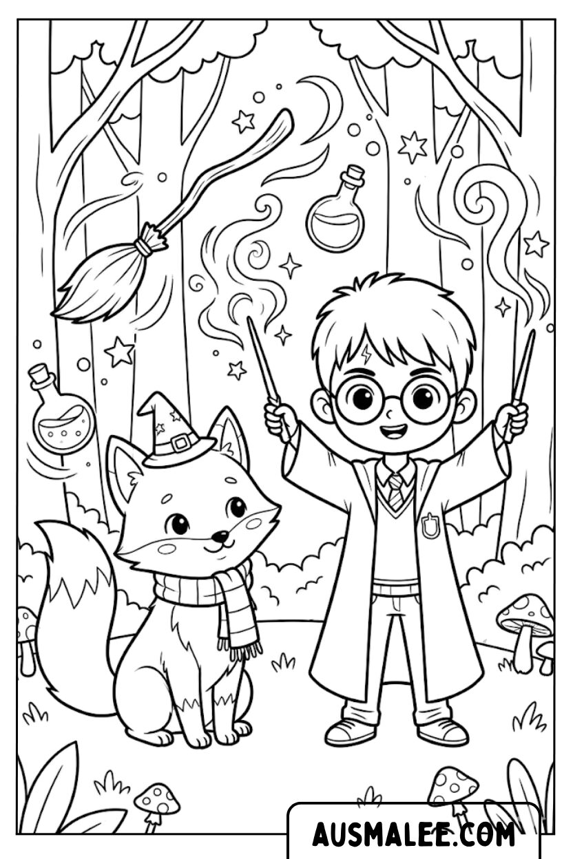 Harry Potter vos kleurplaten