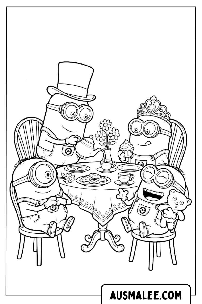 Coloriages pour le goûter des Minions