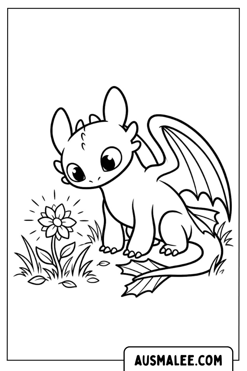 Coloriages de fleurs de bébé édenté