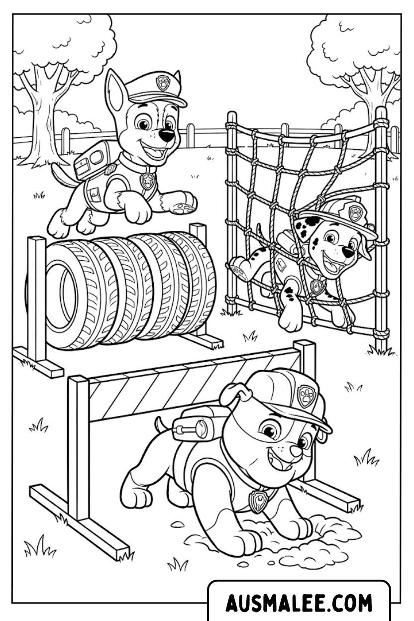 Paw Patrol Training Kleurplaten