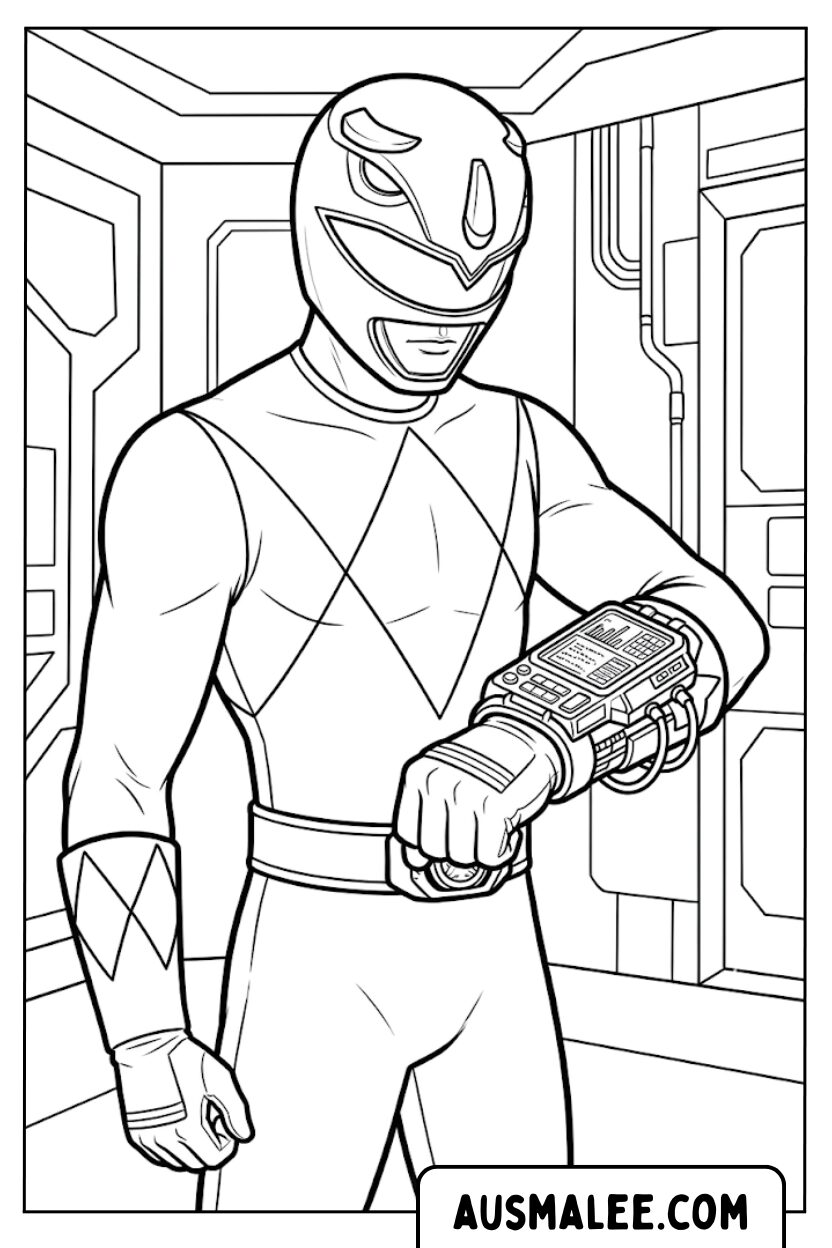 Kleurplaten Power Ranger Communicator