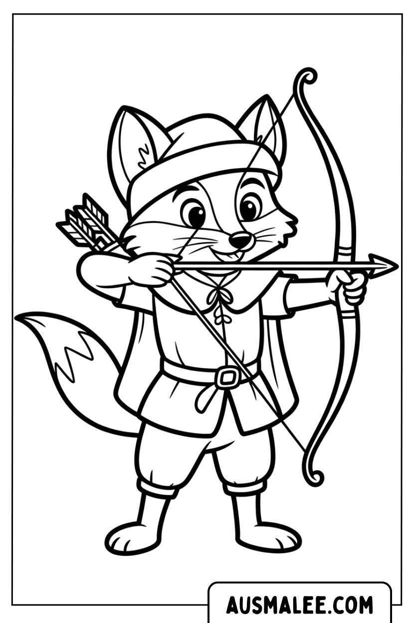 Robin Hood Fox-kleurplaten