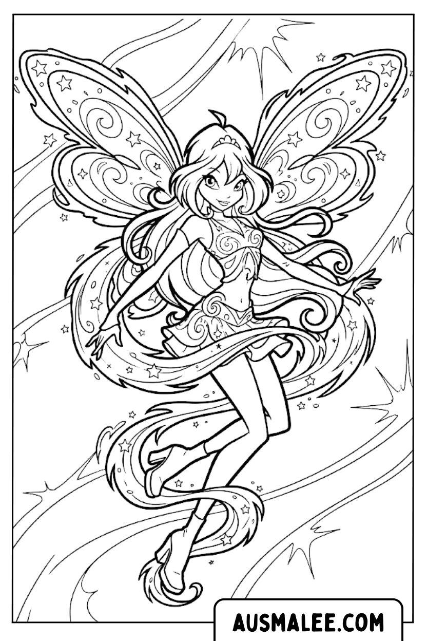 Winx Bloom Magic Stars Kleurplaten