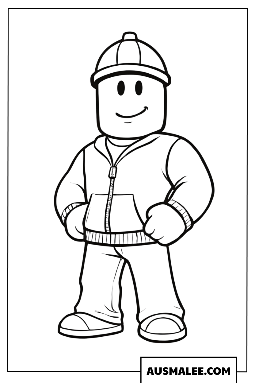 Coloriage Roblox personnage classique