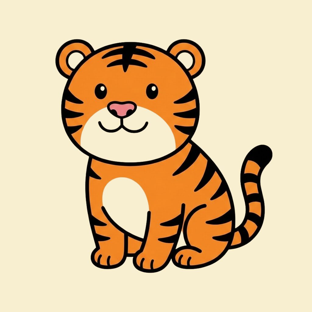 Tijger kleurplaat