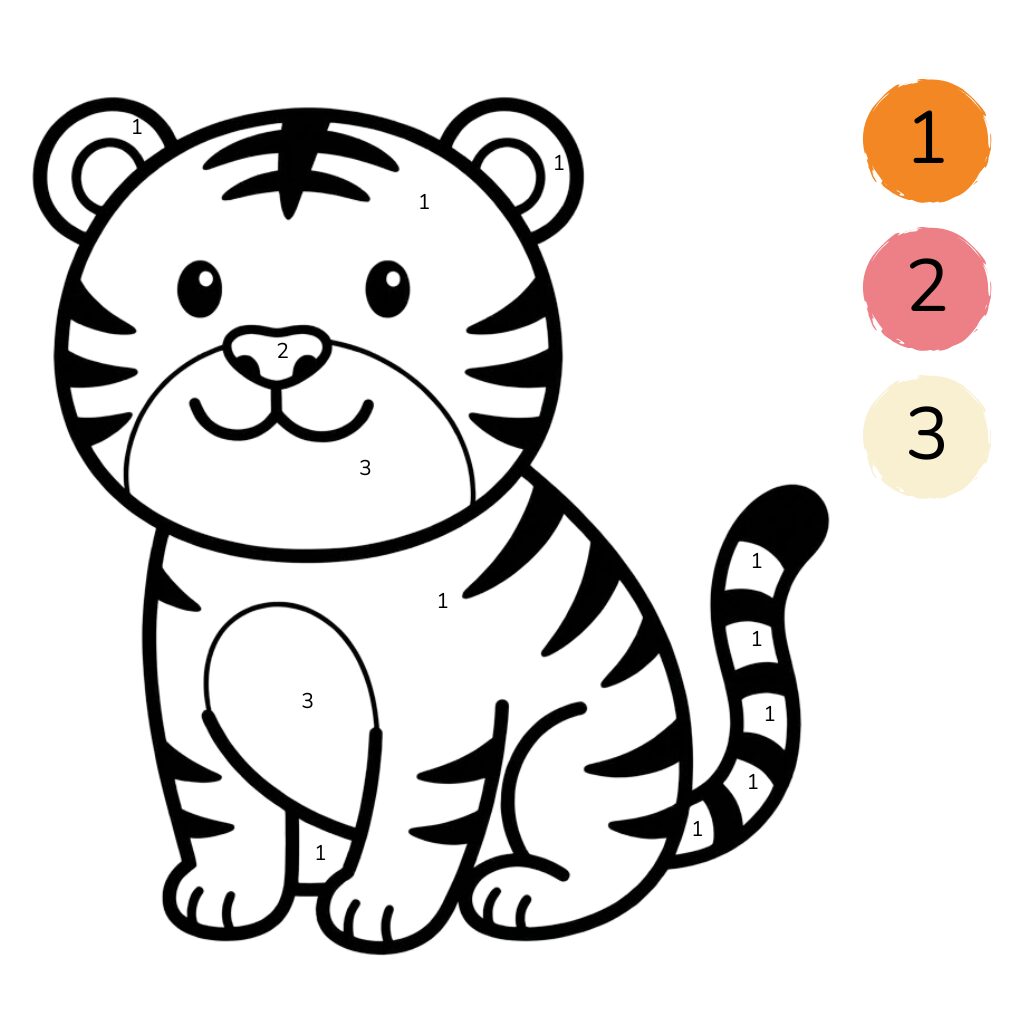 Tijger kleurplaat