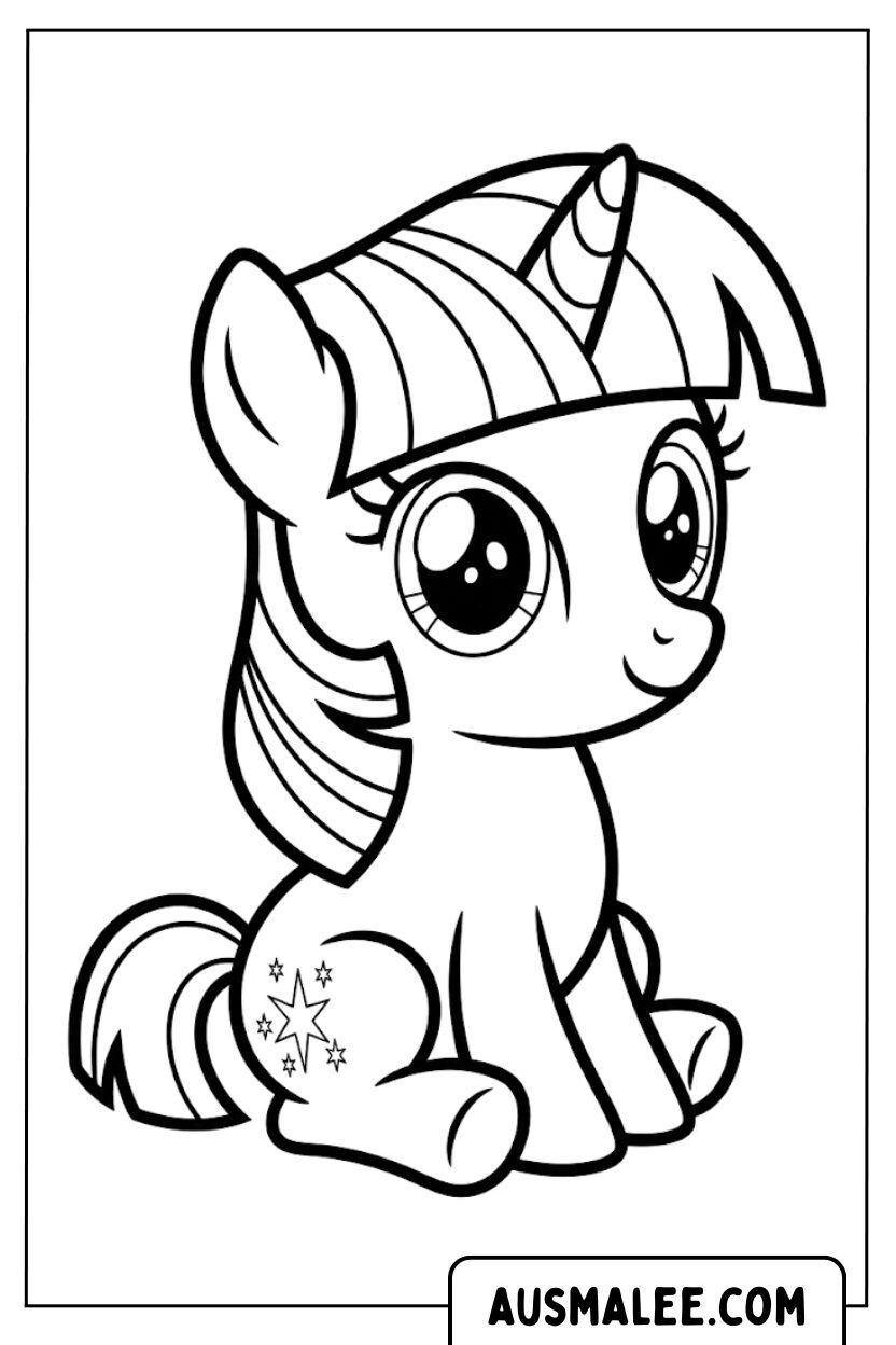 Coloriages de bébé licorne Twilight Sparkle