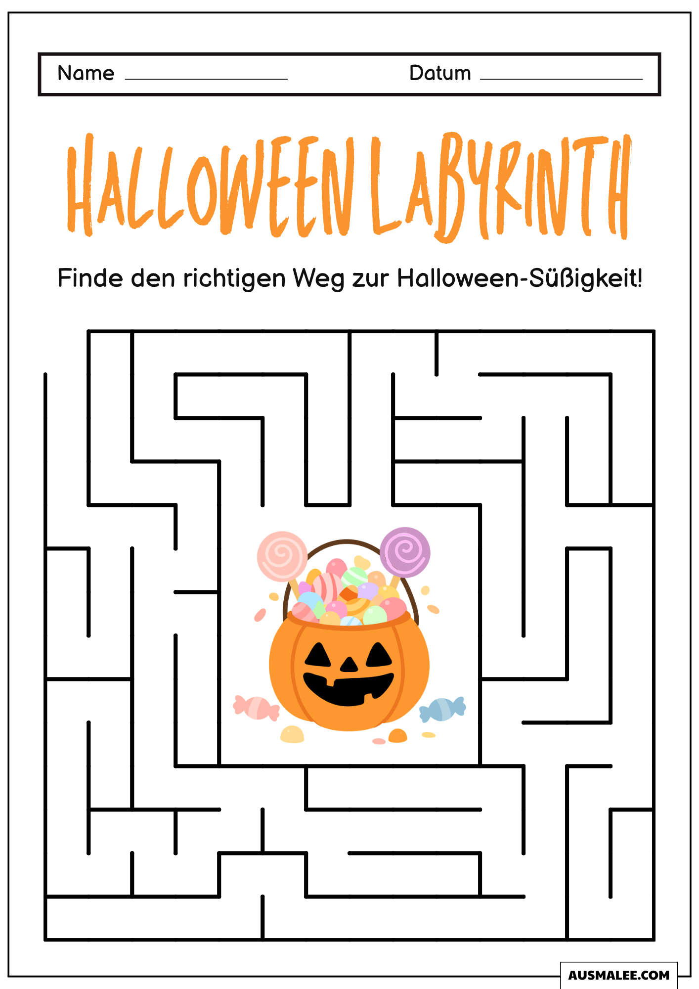 Halloween Labyrinth: Den Weg finden