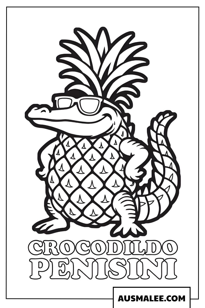 Italian Brainrot Ausmalbilder mit Crocodildo Penisini