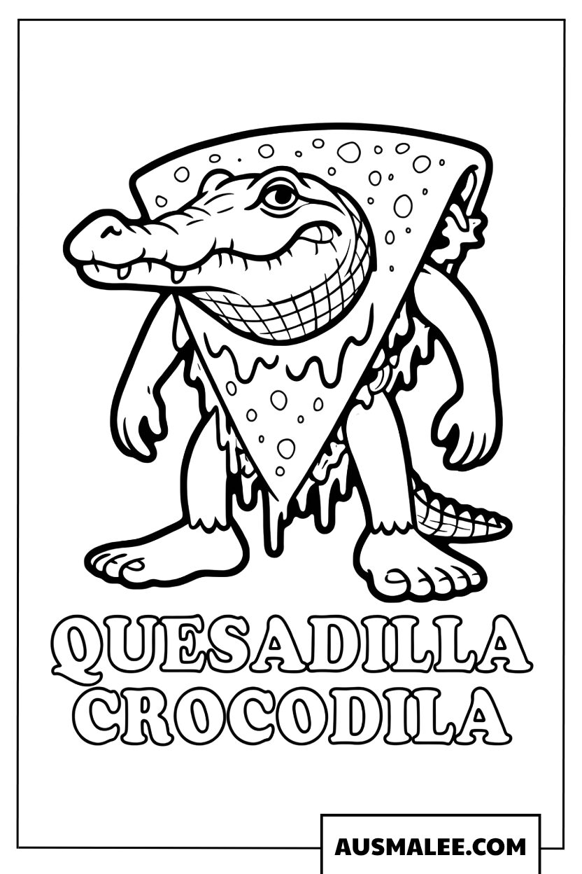 Coloriages Italian Brainrot avec Crocodile Quesadilla