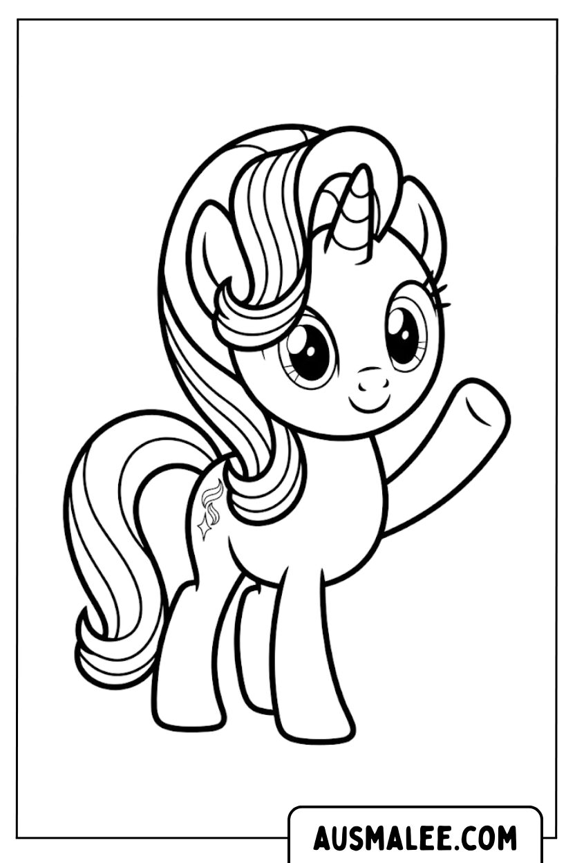 Coloriages de bébé licorne Starlight Glimmer