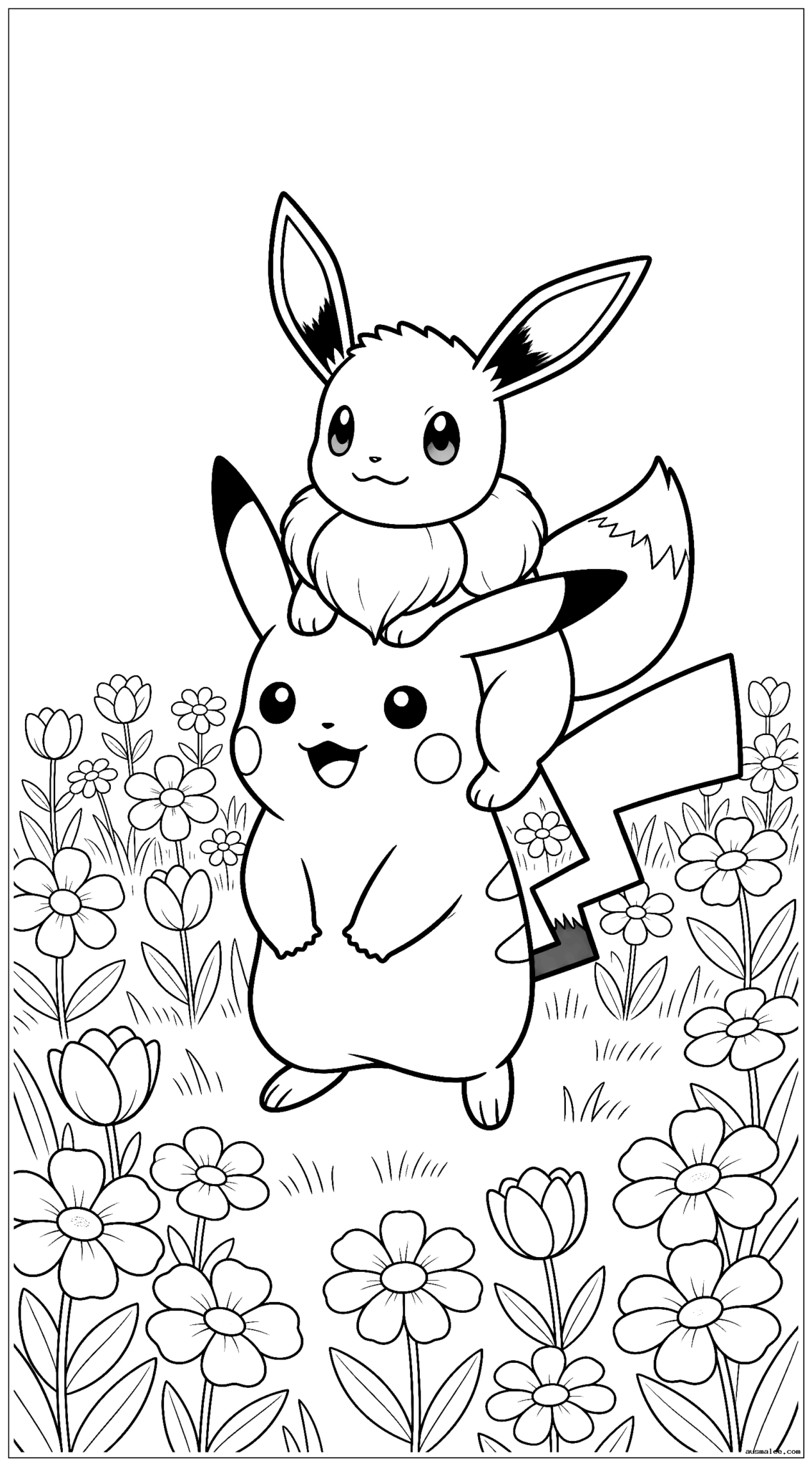 pikachu-und-evoli-ausmalbilder-kostenlose-pok-mon-malvorlagen-zum