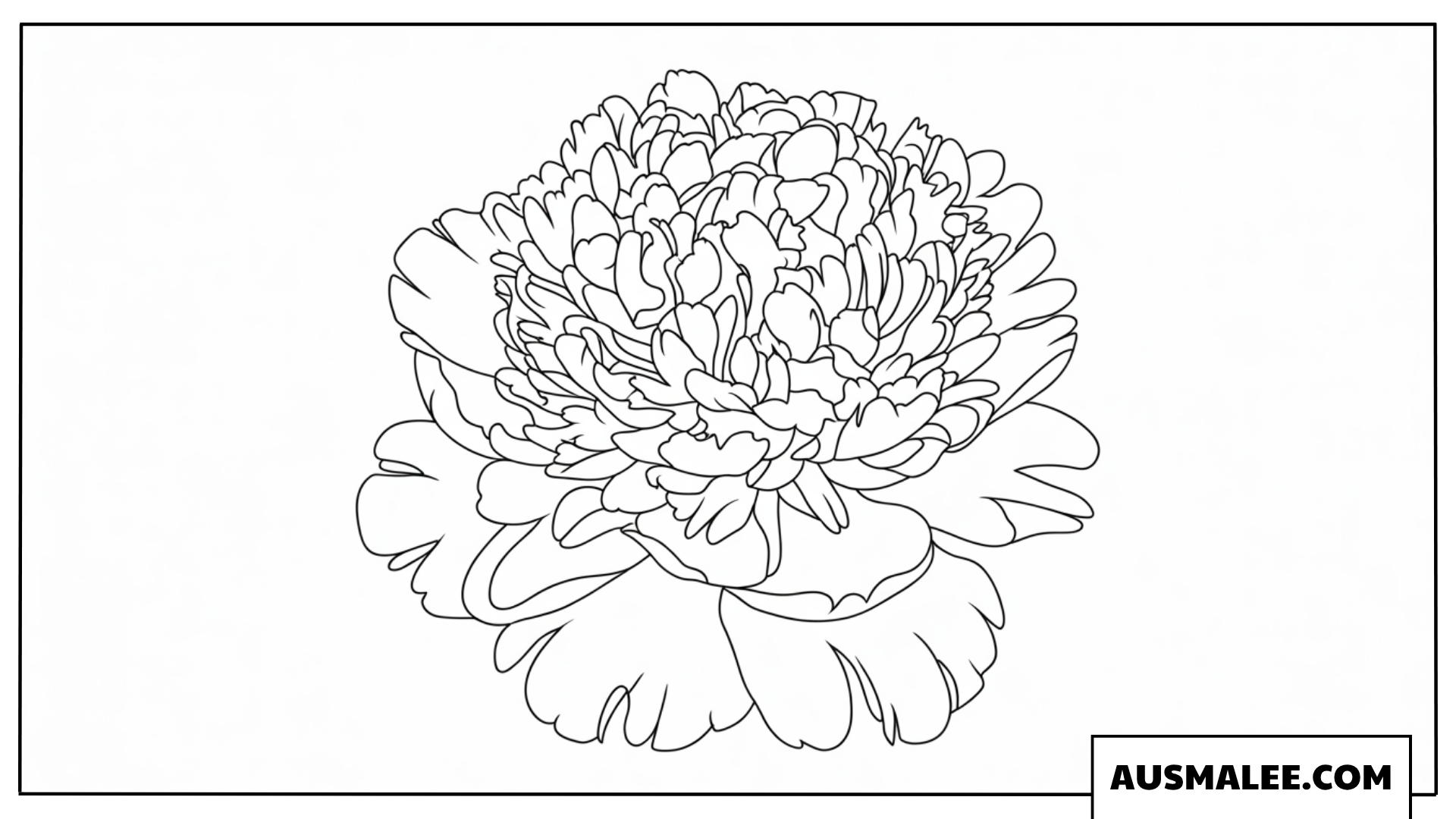 Ausmalbild Dekorative Dahlienblüte für Handarbeiten