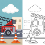 ft - Ausmalbild Feuerwehrauto ft