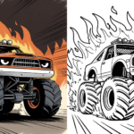 ft - Kleurplaat Monster Truck Hot Wheels ft