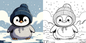 Boys Coloring Pages ft - Baby Pinguin Ausmalbild ft
