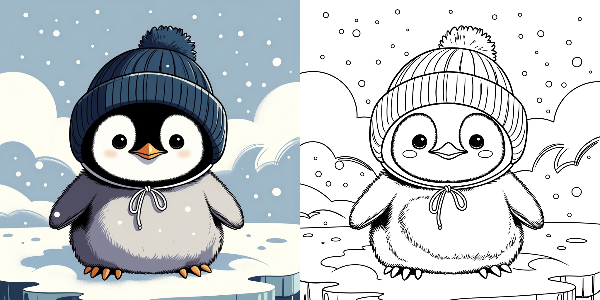 Boys Coloring Pages ft - Baby Pinguin Ausmalbild ft
