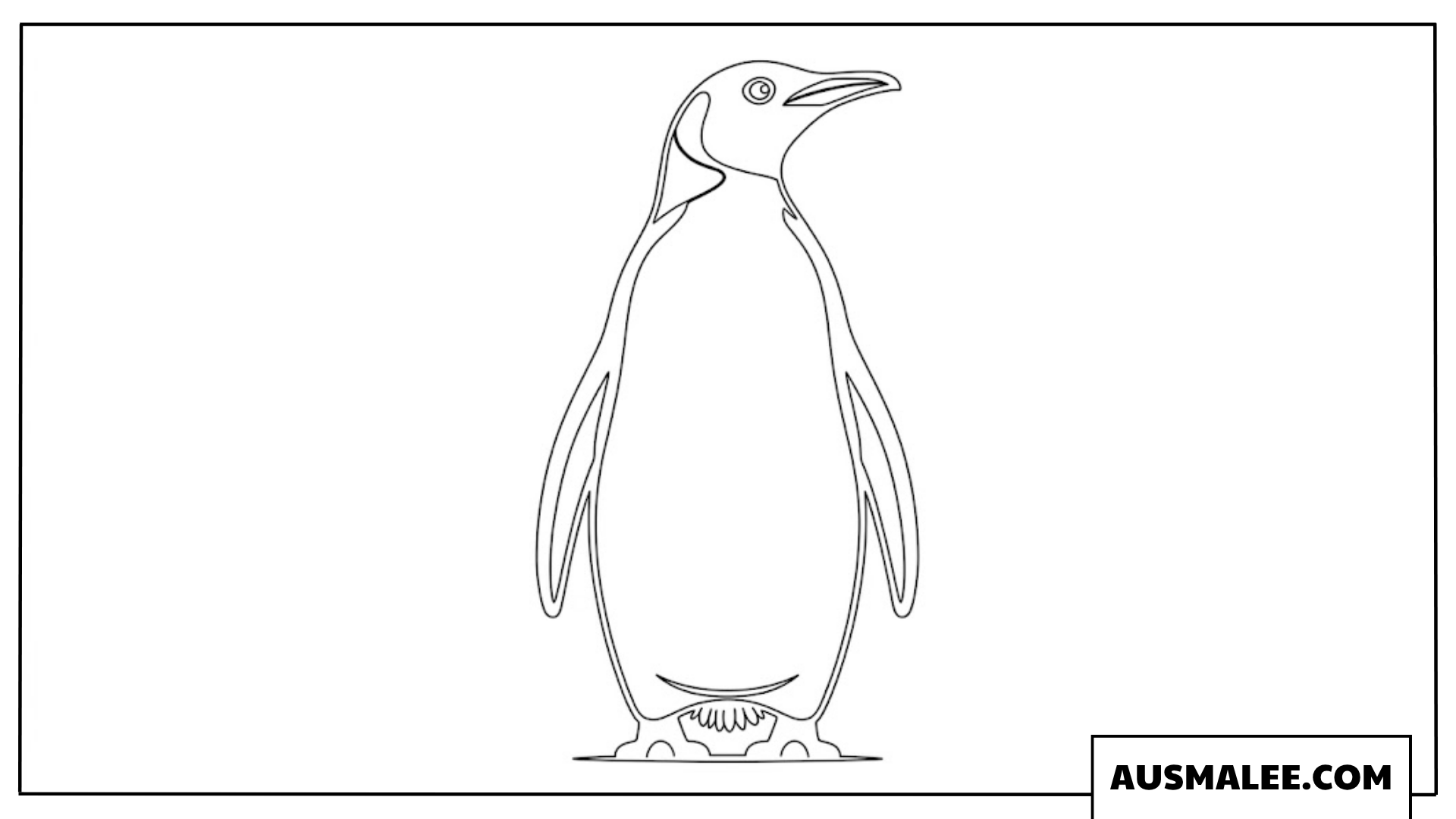 Einfaches Pinguin Ausmalbild
