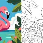 ft - Flamingo kleurplaten ft