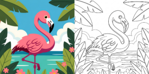 ft - Flamingo Ausmalbilder ft