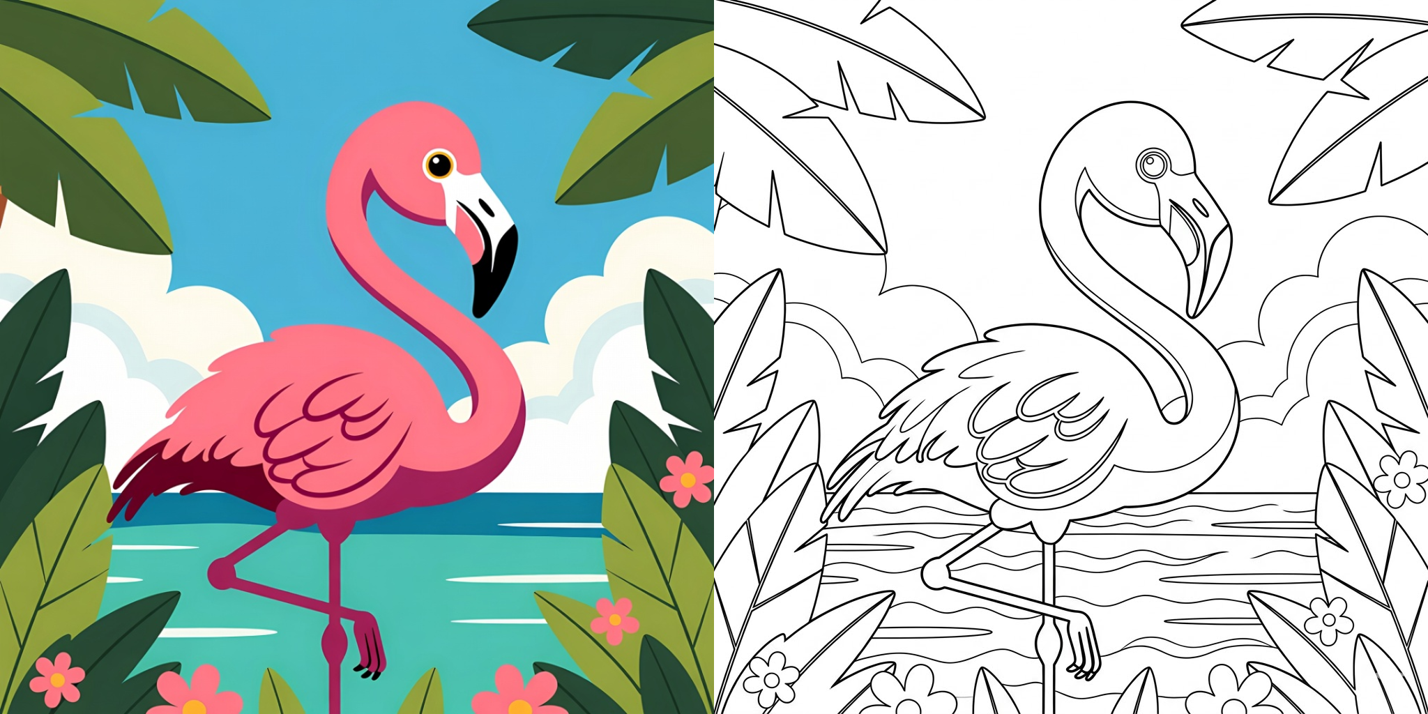ft - Flamingo Ausmalbilder ft