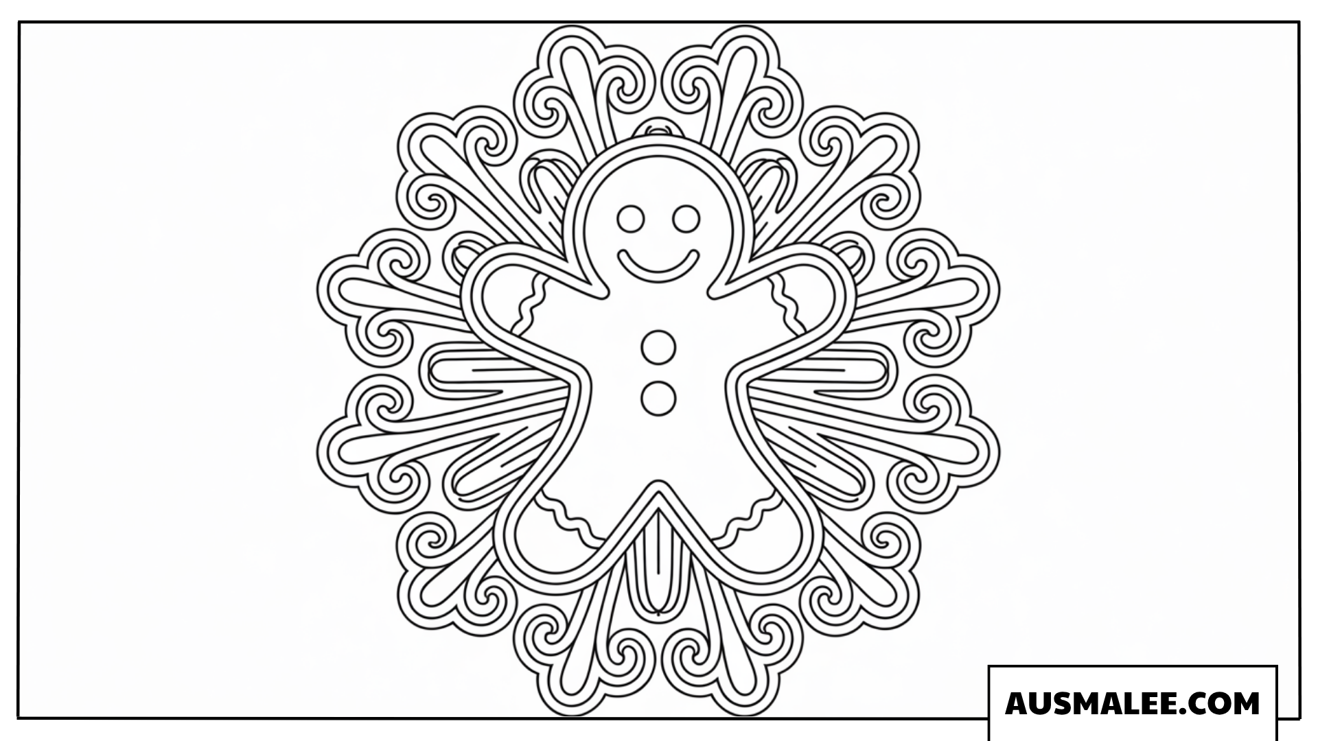 Lebkuchenmann Mandala Ausmalbild