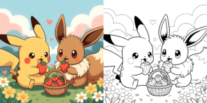 ft - Pikachu und Evoli Ausmalbilder ft