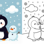 Boys Coloring Pages ft - Pinguin Ausmalbild süß ft