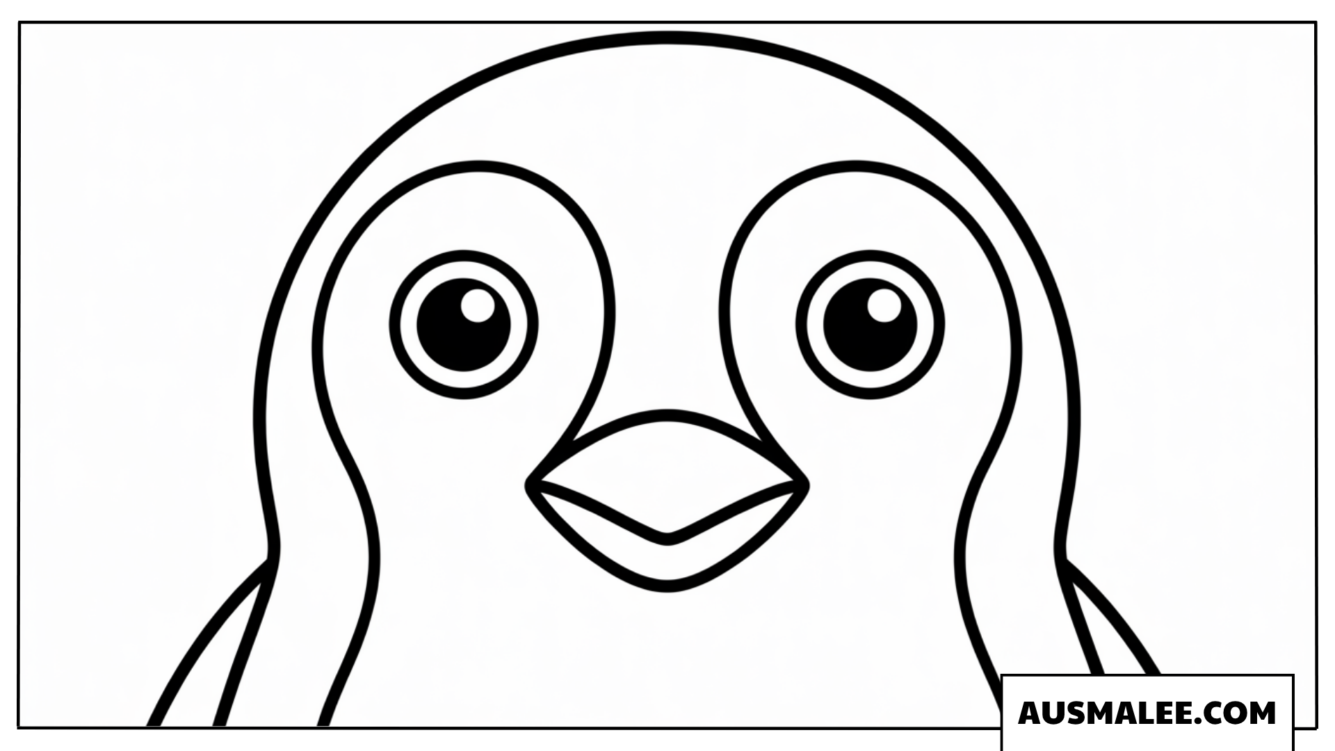 Pinguin Porträt Ausmalbild