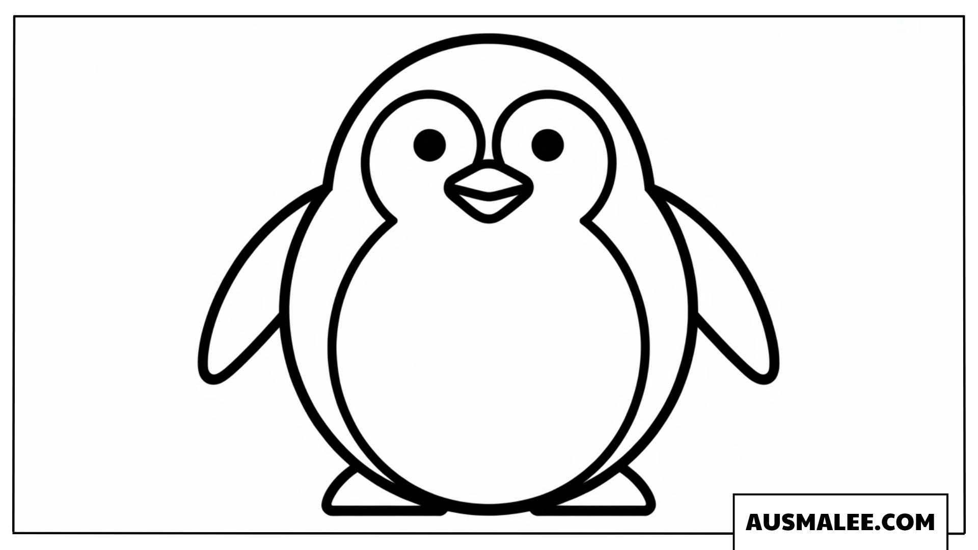 Pummeliger Pinguin Ausmalbild