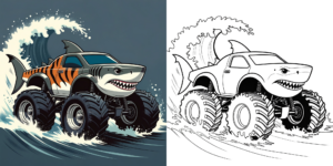ft - Ausmalbild Monster Truck Hot Wheels ft