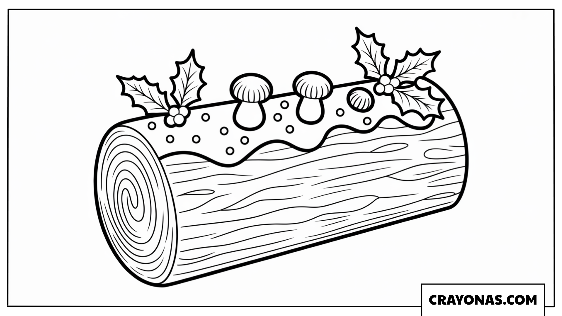 Ausmalbild Bûche de Noël