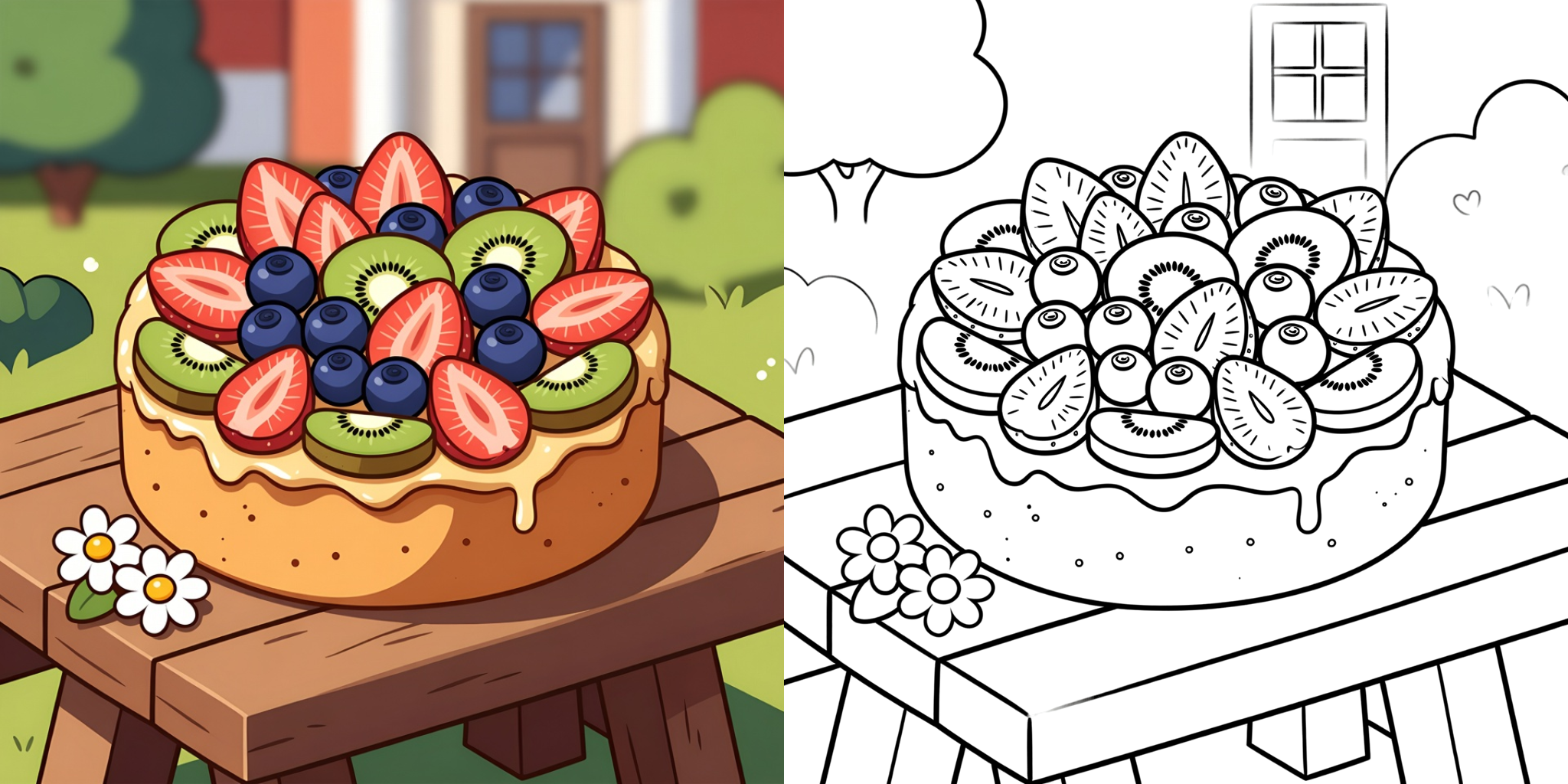 ft -  ausmalbilder für Obstkuchen ft