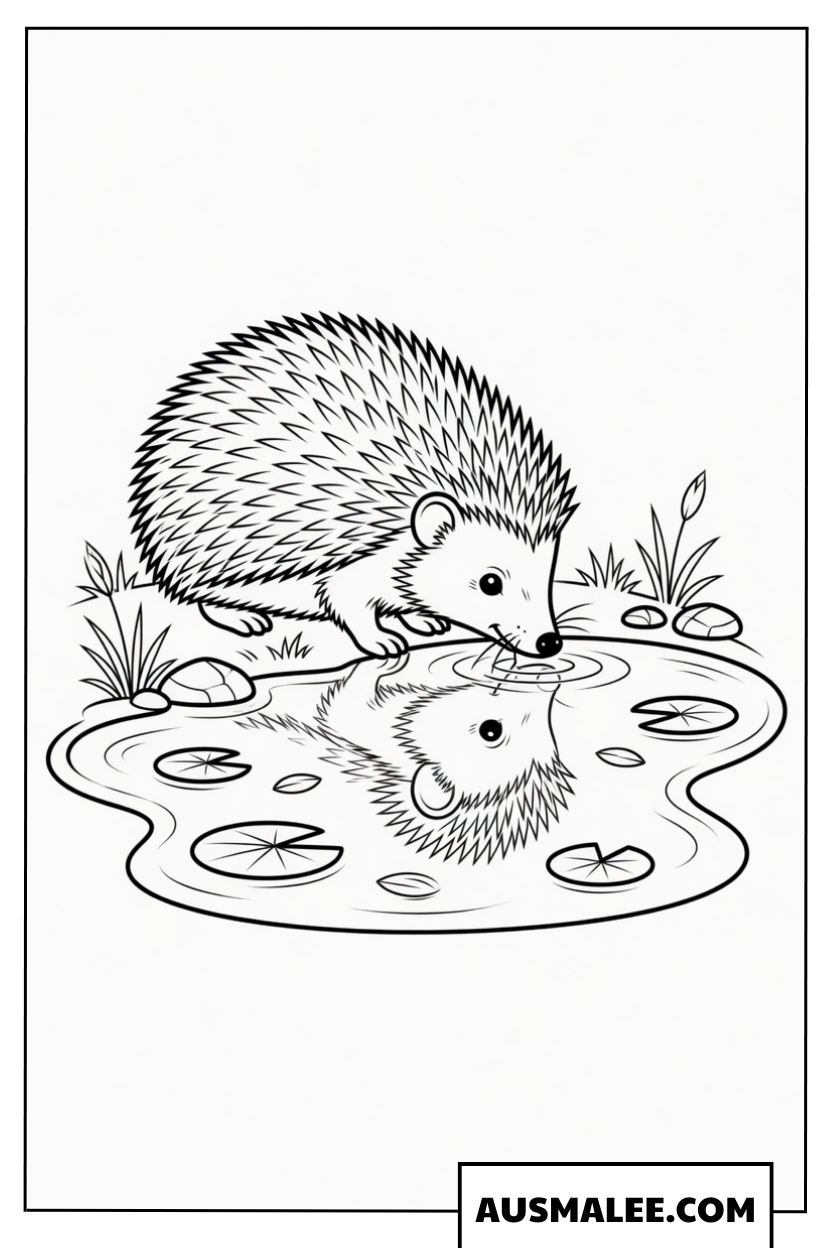 Igel am Teich