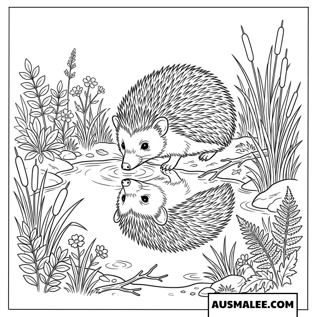 Igel am Teich