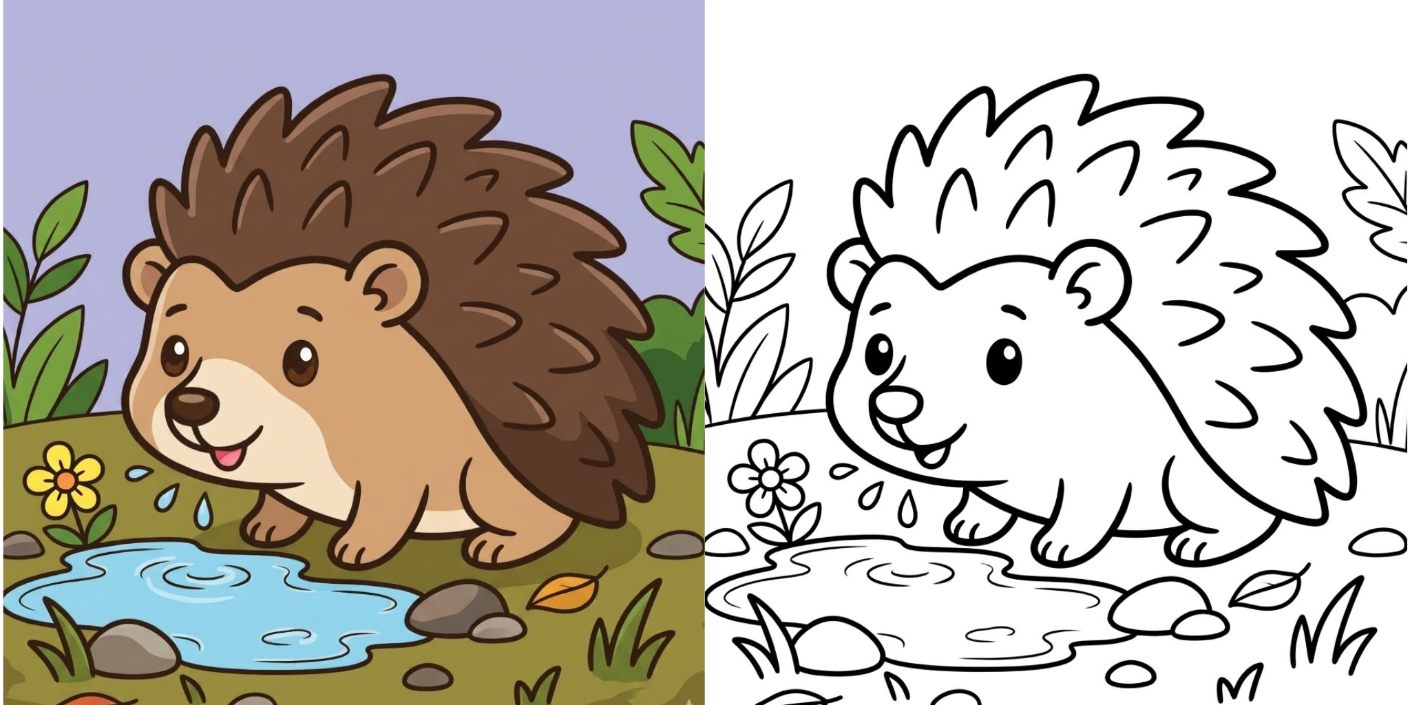 ft - igel ausmalbild für kinder
