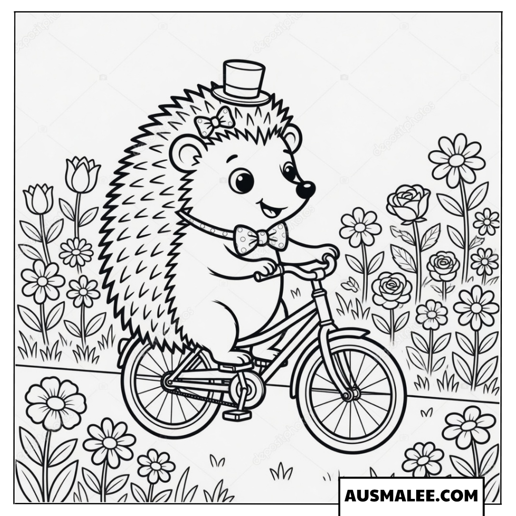 Igel fährt Fahrrad