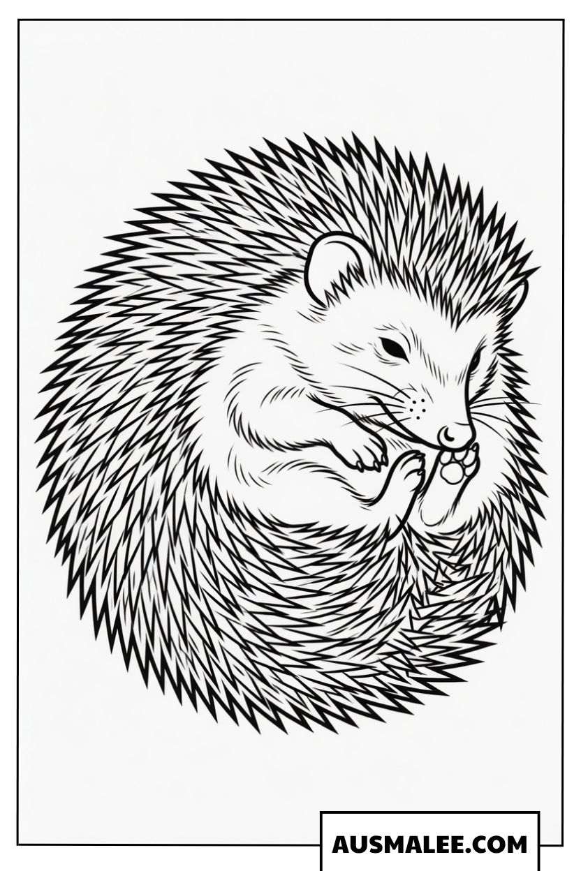 Igel putzt sich