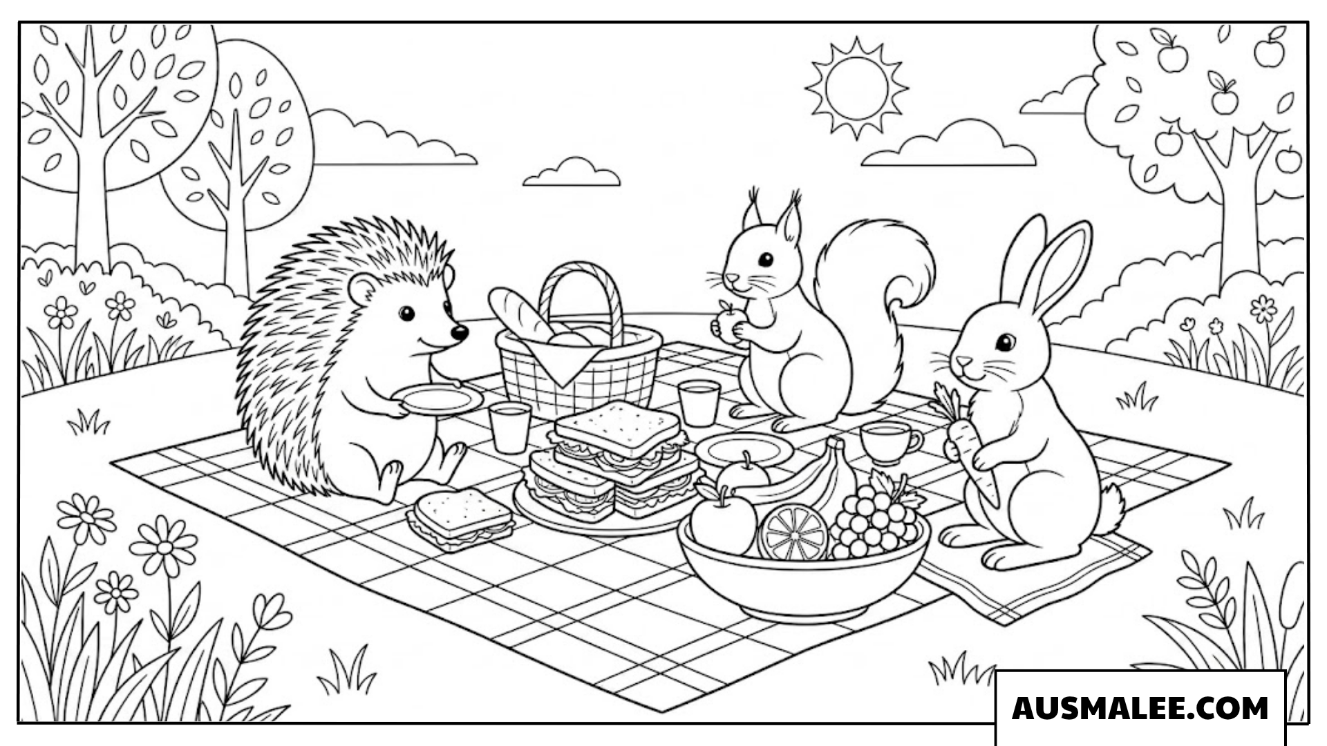 Picknick der Waldtiere