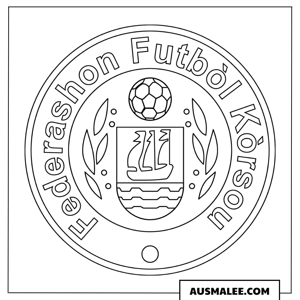 Ausmalbild Curaçao Fußballverband Logo WM 2026