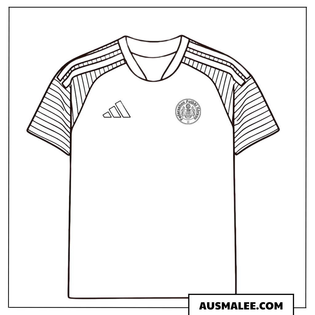 Ausmalbild Curaçao Trikot WM 2026
