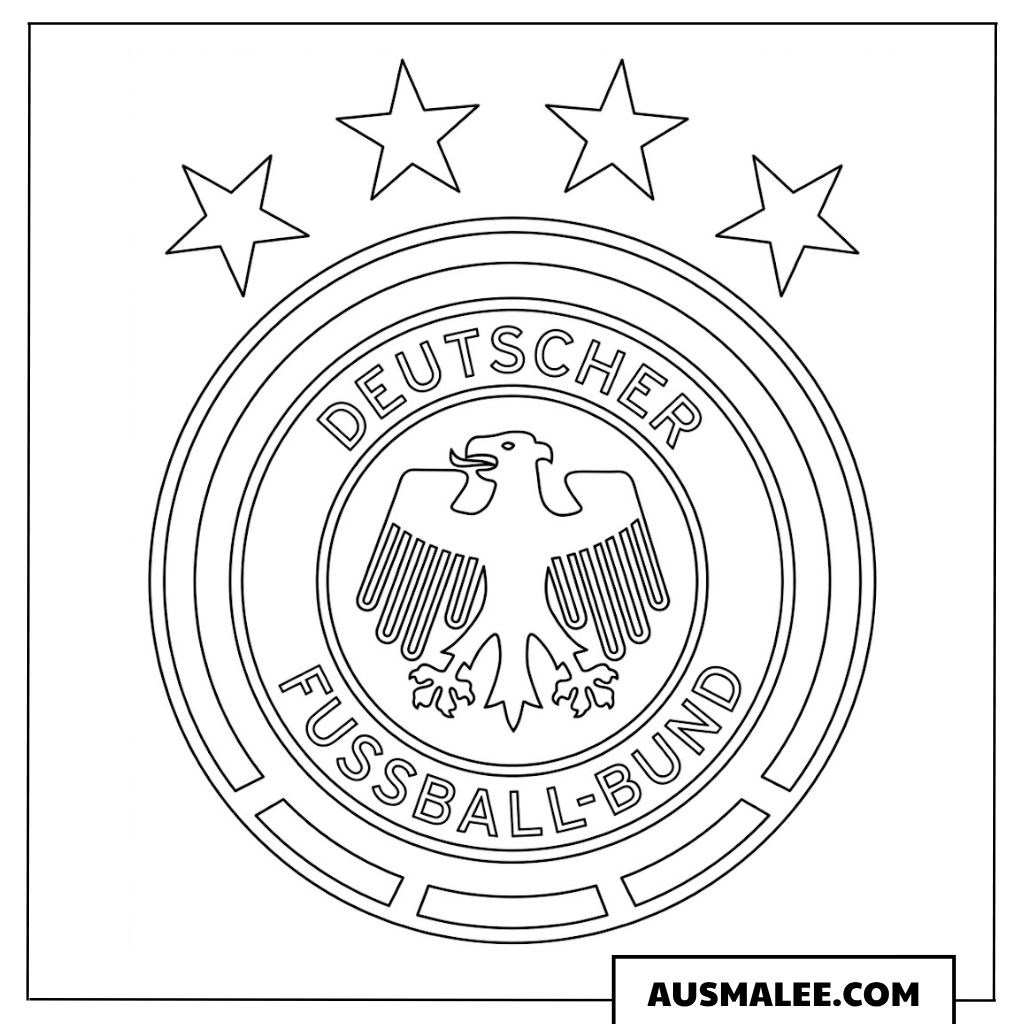 Ausmalbild DFB Logo Deutschland WM 2026